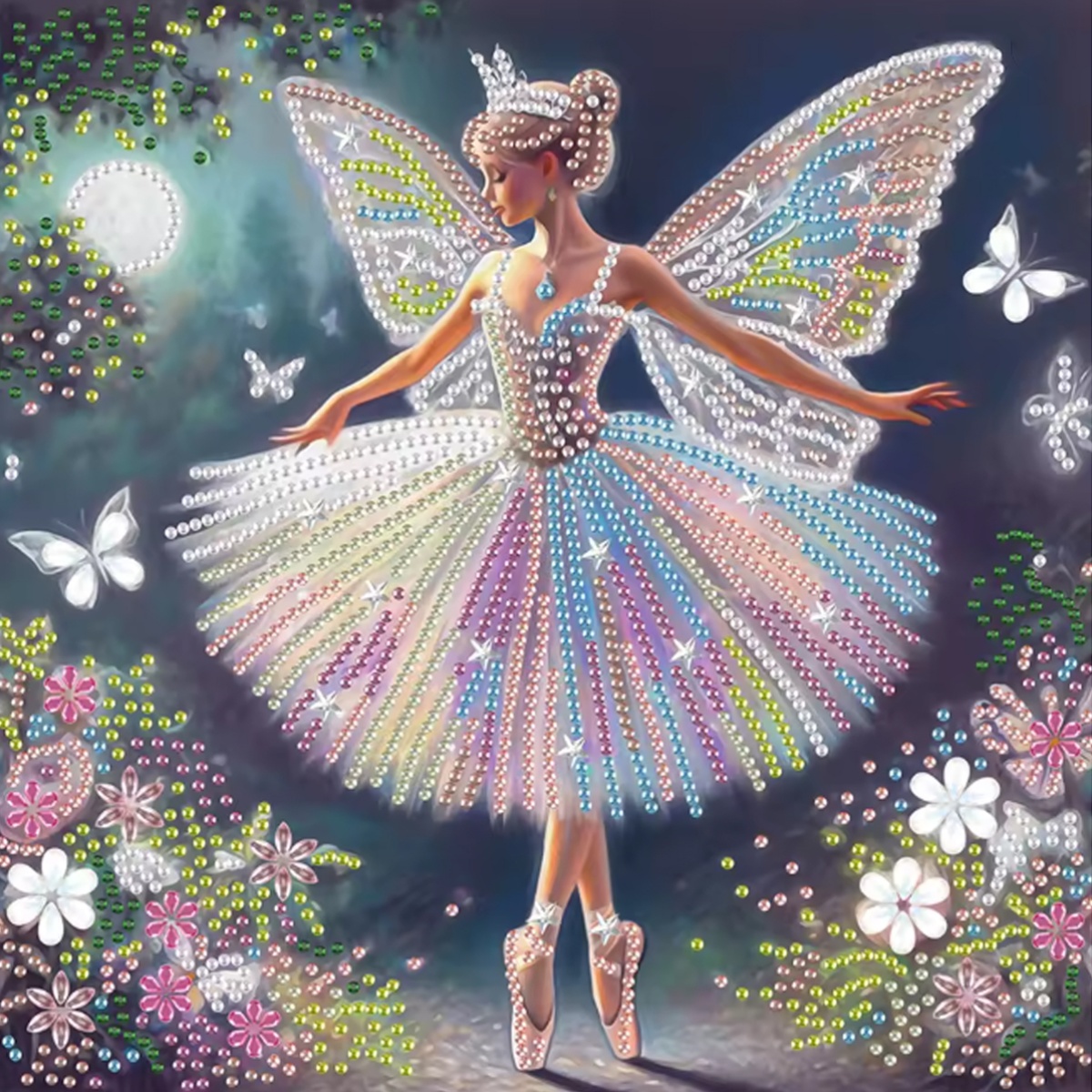 Embroidery Painting - Серия с узором «Бабочка-фея», вышивка с