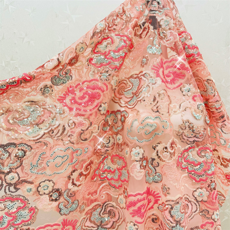 Embroidery Underlay - 2 ярда/лот, 130 см шириной, розово-фиолетовая