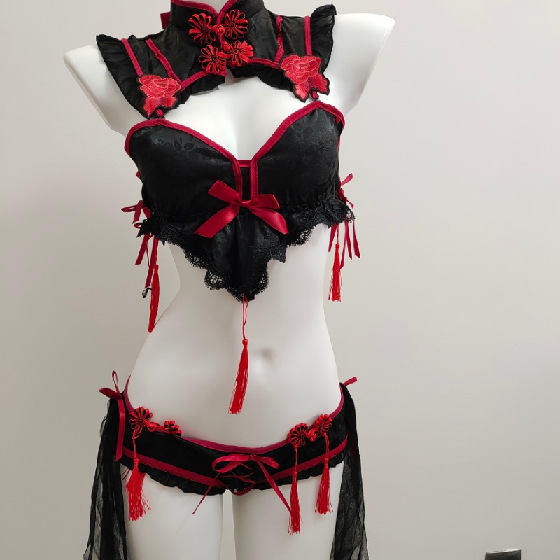 Embroidery Underwear - Готический винтажный чонсам, нижнее белье, Хэллоуин,