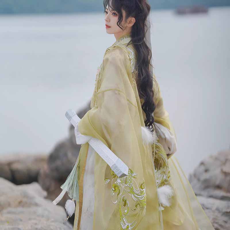 Embroidery Yellow - Костюм Ханьфу для мужчин в стиле