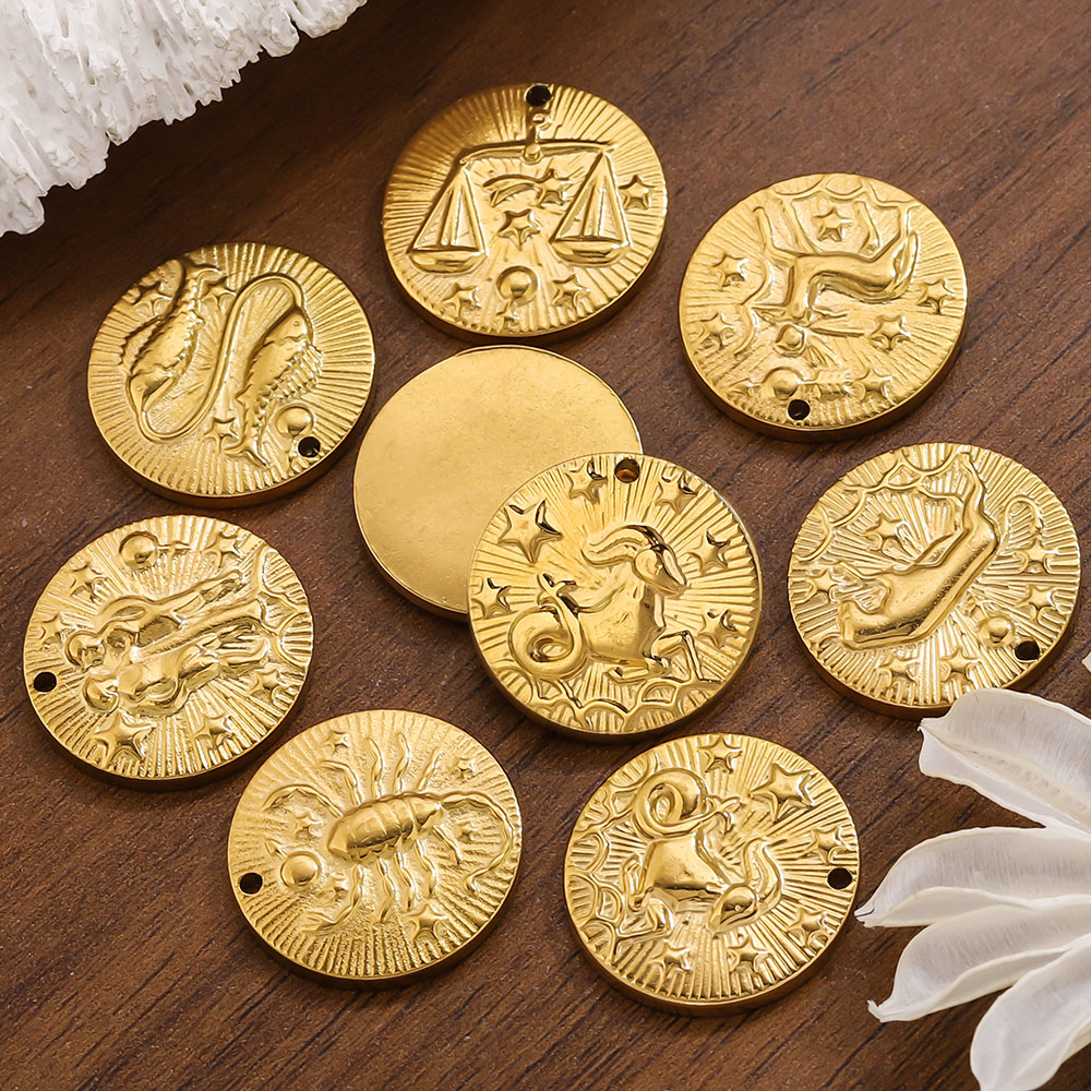 Embroidery Charm - 5 шт. подвесок-коннекторов из нержавеющей стали