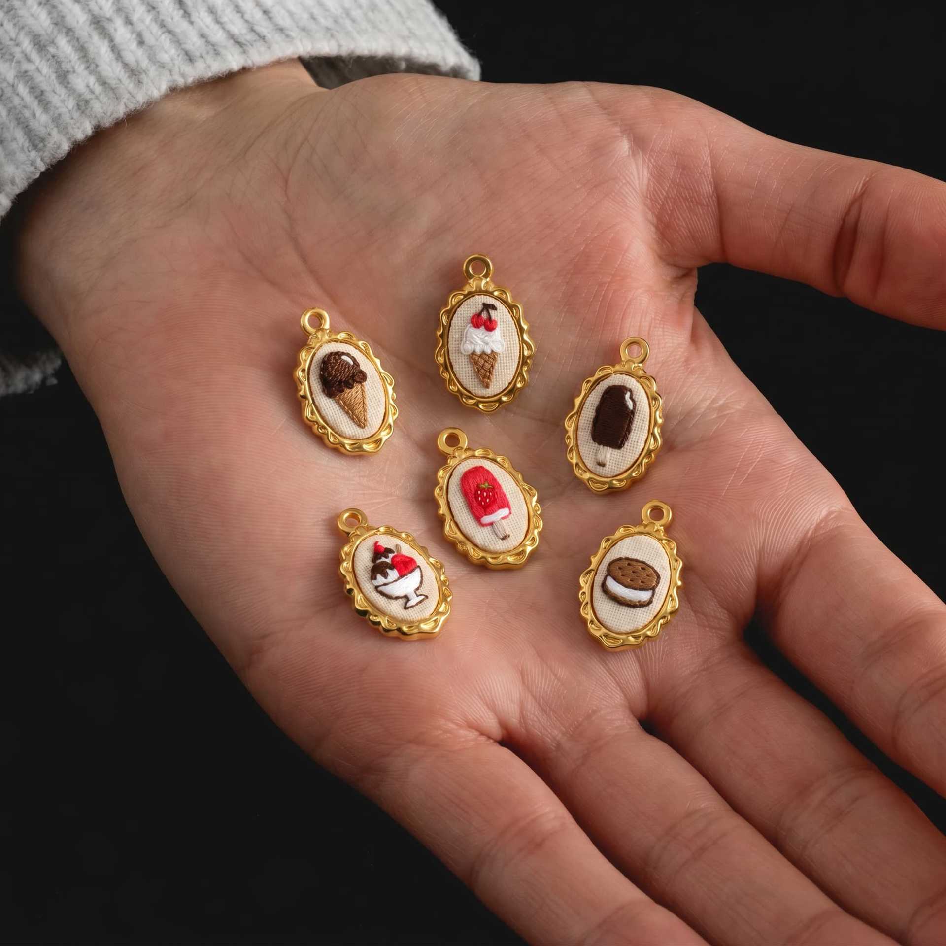 Набор из 5 шармов из нержавеющ – обзор и цена Embroidery Charm