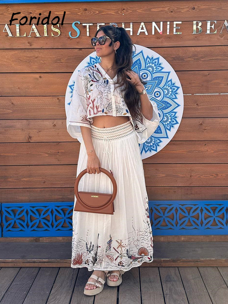 Foridol морской оргазм с вышив – обзор и цена Embroidery White Dress