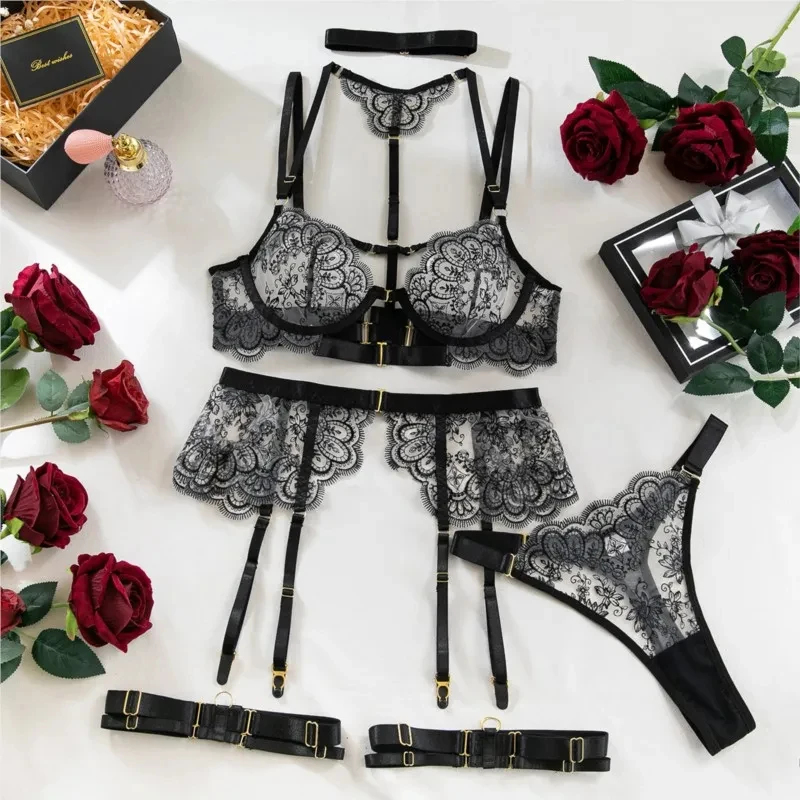Комплект из 5 предметов: сексу – обзор и цена Embroidery Underwear