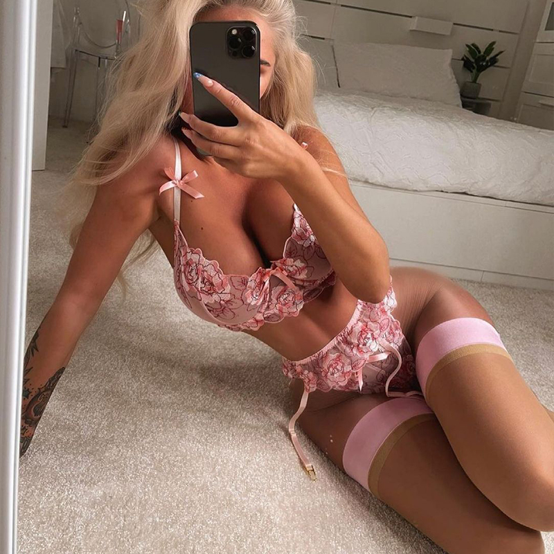 Новый сексуальный комплект ниж – обзор и цена Embroidery Underwear