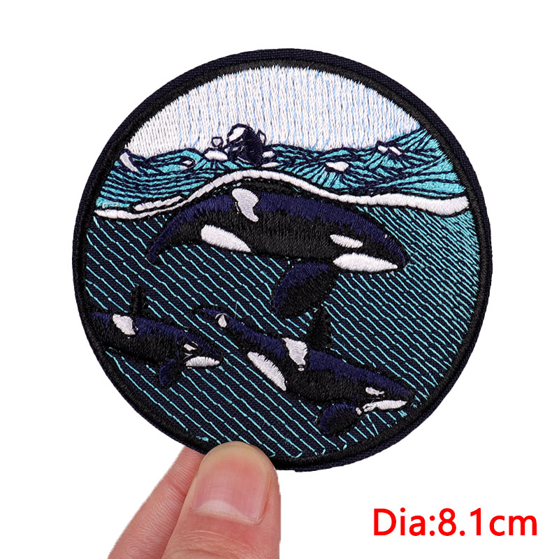 Нашивка с волнами Ван Гога, на – обзор и цена Embroidery Whale