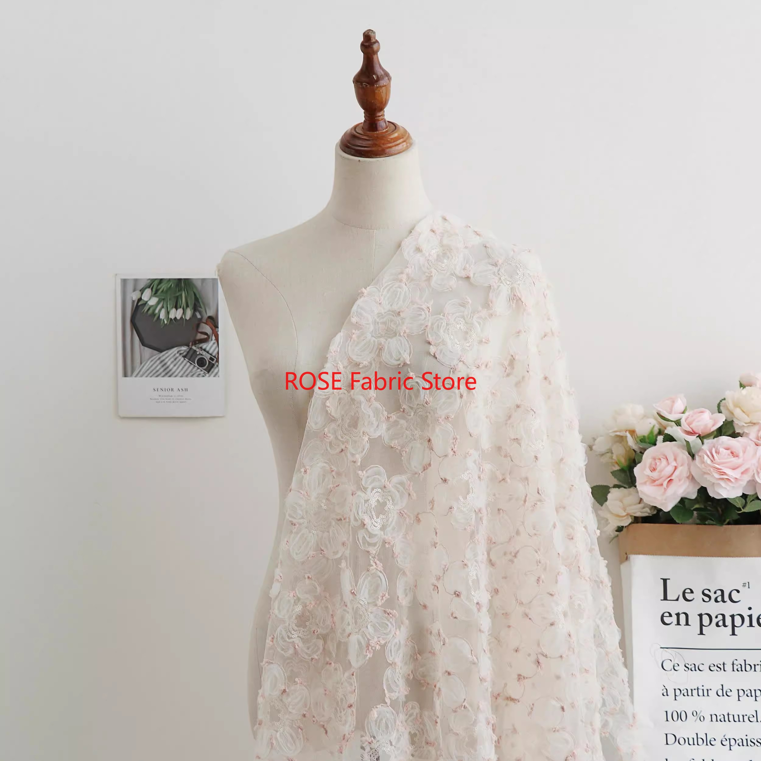1 ярд красивый розовый бежевый – обзор и цена Embroidery Underlay