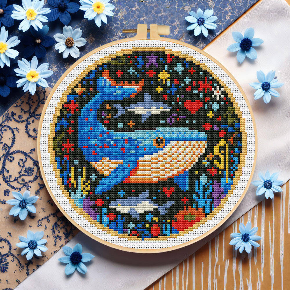DIY вышивка крестиком кит выши – обзор и цена Embroidery Whale