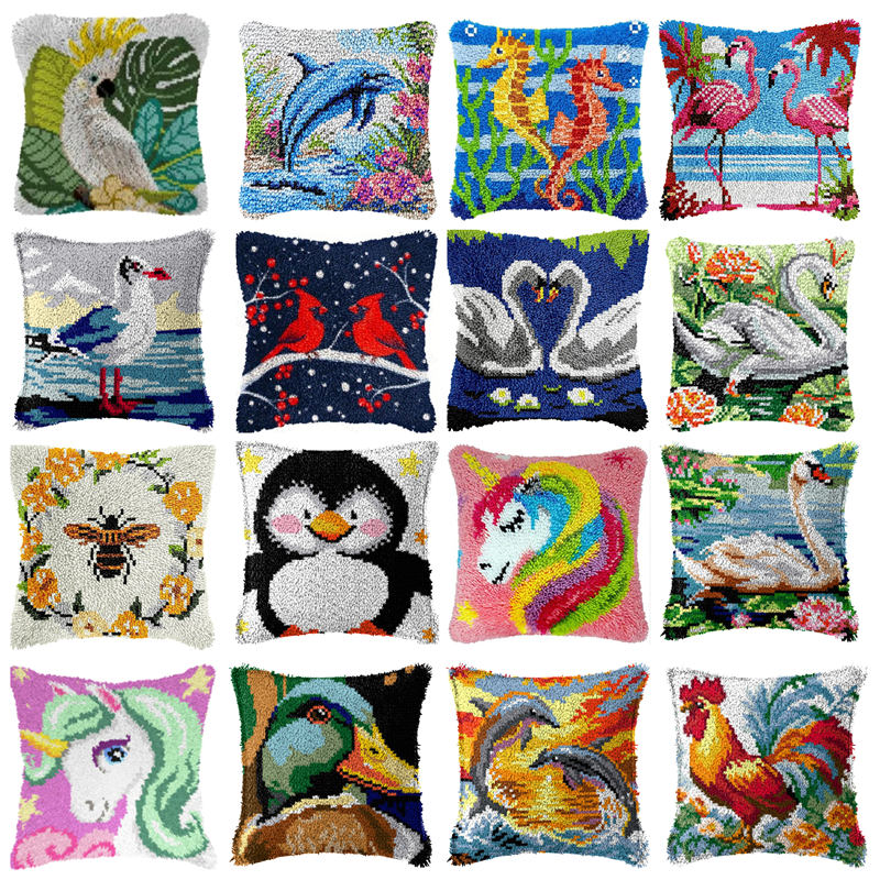 DIY Подушка с изображением пти – обзор и цена Printed Embroidery Kit